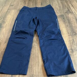 Oobe Navy Wide Leg Crop Pants 32x29 Minimalist Workwear Trouser Classic